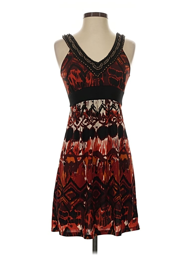 Pre-owned Wrapper Cocktail Dress In Brown