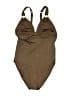 Charade Solid Brown One Piece Swimsuit Size M - photo 1