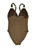 Charade Solid Brown One Piece Swimsuit Size M - photo 2