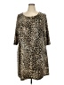 MSK Animal Print Brown Casual Dress Size 3X - photo 1