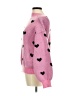 Chicwish 100% Polyester Hearts Pink Pullover Sweater Size M - photo 5