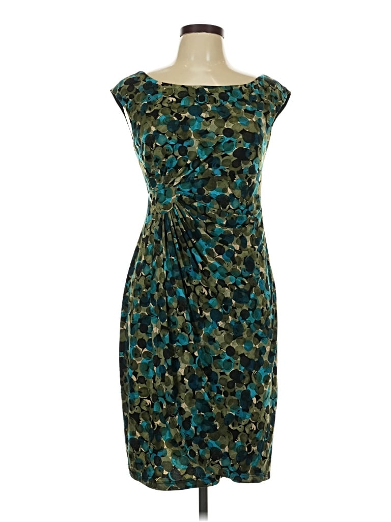 Pre-owned Connected Apparel Cocktail Dress In Teal