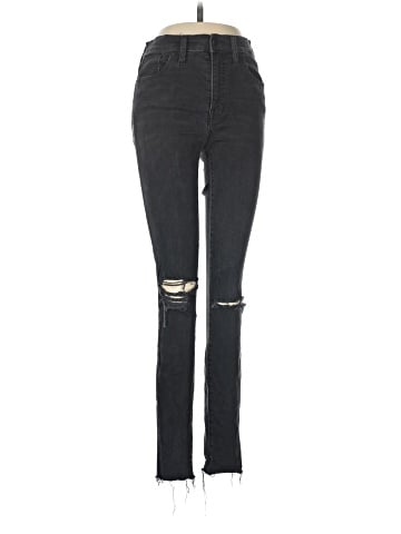 Madewell Tall 9" Mid-Rise Skinny Jeans in Black Sea (view 1)