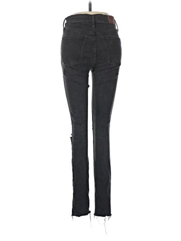 Madewell Tall 9" Mid-Rise Skinny Jeans in Black Sea (view 2)