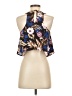 Lotus 100% Polyester Blue Sleeveless Blouse Size S - photo 2