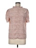 Shein 100% Polyester Animal Print Pink Short Sleeve Blouse Size M - photo 1
