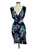 Trac Floral Blue Cocktail Dress Size M - photo 2