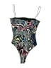 Polly Graphic Black One Piece Swimsuit Size 2 - photo 2