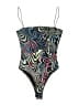 Polly Graphic Black One Piece Swimsuit Size 2 - photo 1