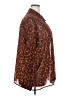 ASOS 100% Polyester Animal Print Brown Long Sleeve Blouse Size 18 - photo 4