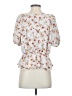 ASTR The Label 100% Polyester White Short Sleeve Blouse Size L - photo 2