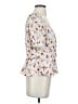 ASTR The Label 100% Polyester White Short Sleeve Blouse Size L - photo 4