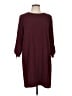 CeCe 100% Polyester Solid Burgundy Casual Dress Size 12 - photo 1