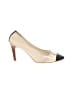 Chanel 100% Canvas Color Block Ivory Heels Size EU 38 - photo 1