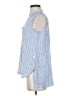 J.Jill 100% Linen Stripes Blue Sleeveless Button-Down Shirt Size XS - photo 5