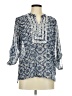 Tantrums 100% Polyester Blue 3/4 Sleeve Blouse Size M - photo 1