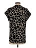Cynthia Steffe 100% Polyester Animal Print Black Short Sleeve Blouse Size S - photo 2