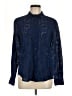 On 34th 100% Cotton Polka Dots Blue Long Sleeve Blouse Size M - photo 1