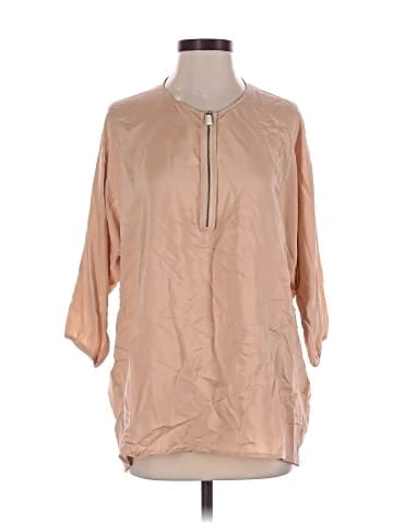 Vince. 3/4 Sleeve Silk Top (view 1)