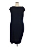 Connected Apparel Solid Blue Cocktail Dress Size 24W - photo 2
