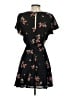 Trixxi 100% Polyester Floral Black Casual Dress Size S - photo 2