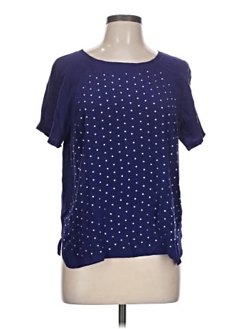 Aryn K. Short Sleeve Silk Top (view 1)