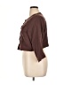 Torrid Brown 3/4 Sleeve Button-Down Shirt Size 1X Plus (1) - photo 5