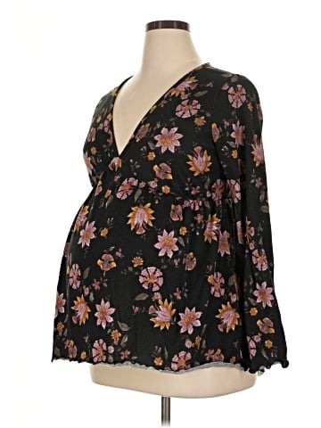 Due Time Maternity 3/4 Sleeve Blouse (view 1)