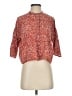 Weekday Print Red 3/4 Sleeve Blouse Size S - photo 1