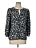 1.State 100% Polyester Black 3/4 Sleeve Blouse Size L - photo 1