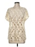 Neiman Marcus 100% Cotton Ivory Short Sleeve Blouse Size M - photo 1