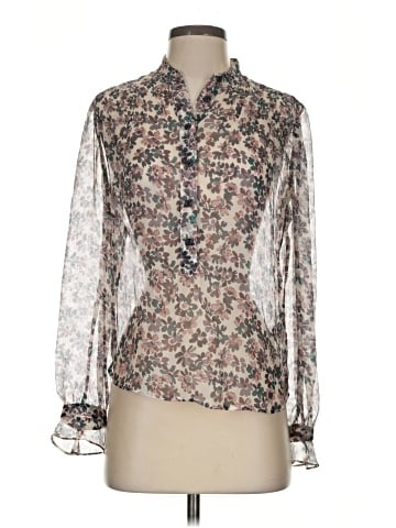 Rag & Bone Long Sleeve Silk Top (view 1)