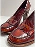 Prada 100% Leather Burgundy Heels Size EU 40 - photo 3