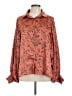 Daytrip 100% Polyester Paisley Orange Long Sleeve Blouse Size L - photo 1