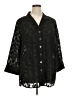 Foxcroft 100% Cotton Black 3/4 Sleeve Button-Down Shirt Size XL (estimated) - photo 1