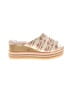 Vince Camuto 100% Leather Stripes Ivory Wedges Size 9 - photo 1