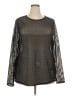 Torrid Metallic Black Long Sleeve Top Size 3X Plus (3) - photo 1