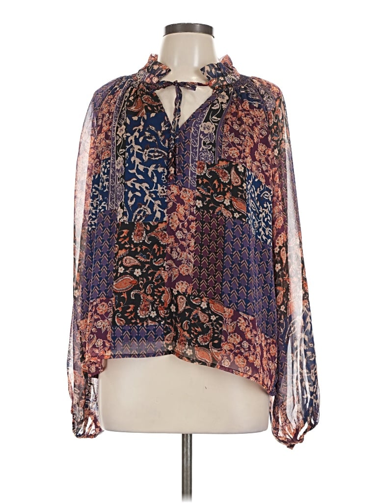 Pre-owned Fate Long Sleeve Blouse In Purple