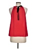 Halogen 100% Polyester Red Sleeveless Blouse Size Med Petite - photo 2