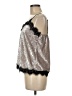 Questions 100% Nylon Silver Sleeveless Blouse Size M - photo 5