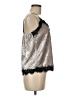 Questions 100% Nylon Silver Sleeveless Blouse Size M - photo 4
