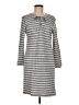 Peach Stripes Gray Casual Dress Size M - photo 1