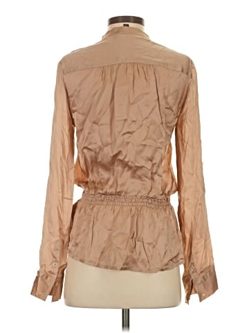 Bebe Long Sleeve Silk Top (view 2)