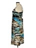 Studio West 100% Polyester Print Teal Cocktail Dress Size L - photo 5