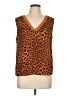 Worthington 100% Polyester Brown Sleeveless Top Size L - photo 1