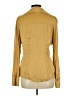 Cache Metallic Gold Long Sleeve Silk Top Size L - photo 2