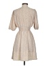 Shore 100% Polyester Hearts Tan Casual Dress Size XS - photo 2