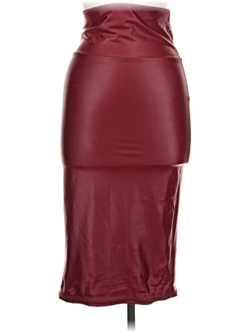 Finejo Faux Leather Skirt (view 1)
