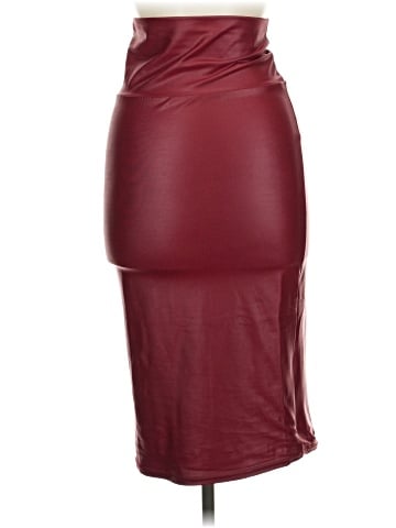 Finejo Faux Leather Skirt (view 2)