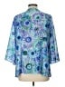 Fashion Bug 100% Polyester Blue 3/4 Sleeve Blouse Size L - photo 2
